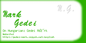 mark gedei business card